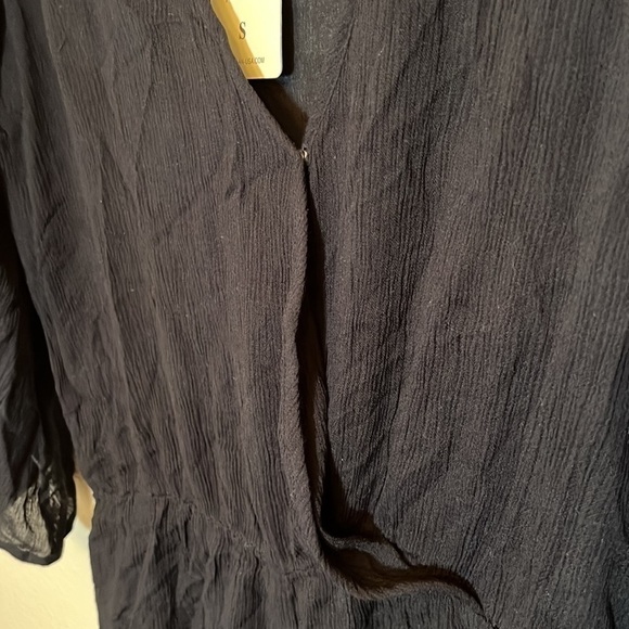 NWT Elan Solid Black Cover-Up One Piece Romper - Picture 4 of 10